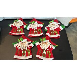 Lot of 5 Santa 2007 Hand Puppets Cute